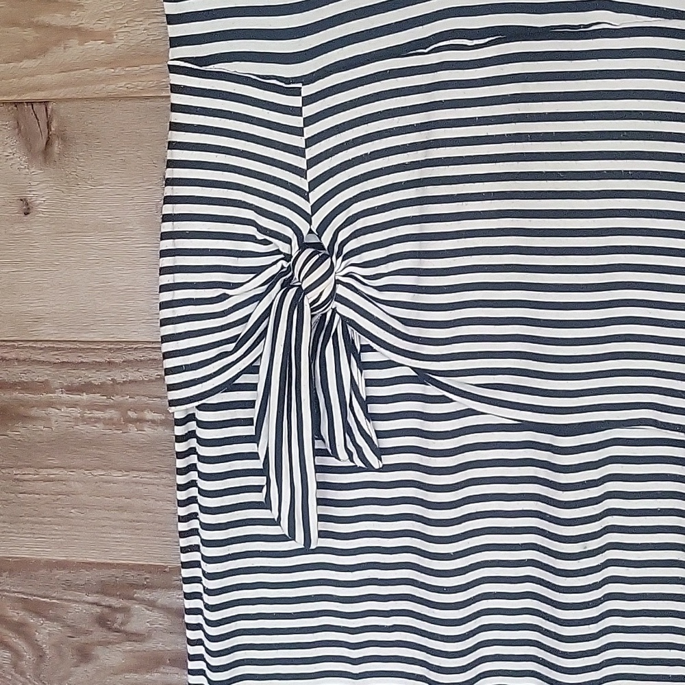 Anthropologie Dolan Left Coast Size Small Black and White Malta Tie Waist Dress - Picture 4 of 6
